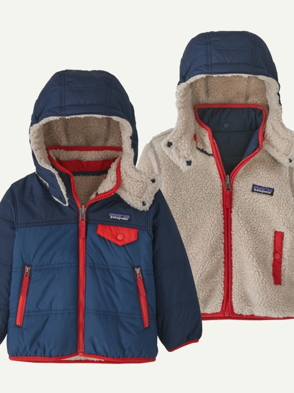 NWT Patagonia Baby Reversible Tribbles Hoody — 6–12M